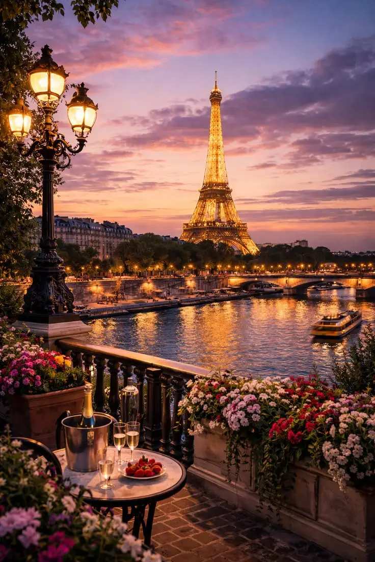 Paris in the evening