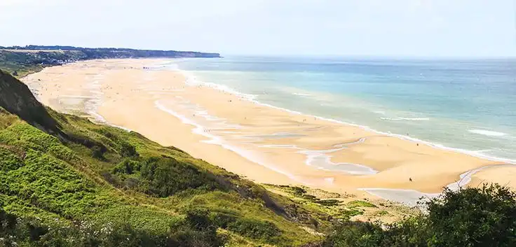 The Normandy coastline near the D-Day landing beaches